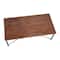 Hello Honey® Saratoga 4ft. Dark Chestnut Rustic Solid Wood & Metal Coffee Table